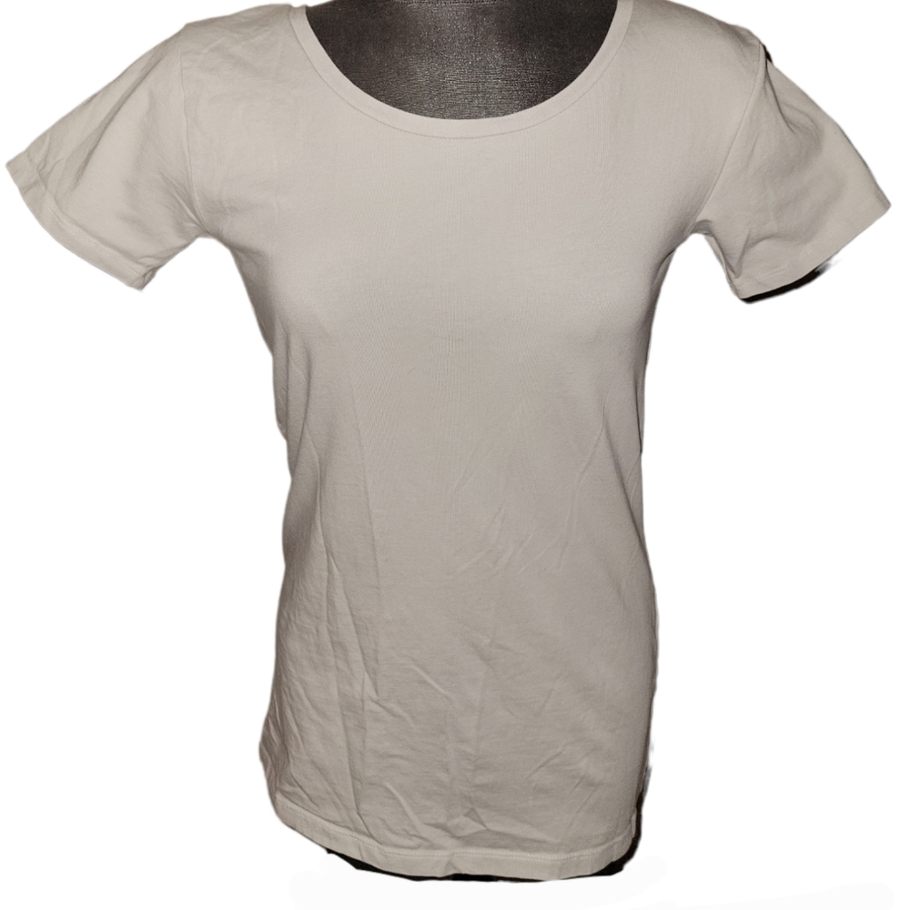 NWOT ls Layer Simply Light Gray Tee T Shirt sz S M